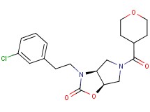 (3aS*,6aR*)-3-[2-(3-chlorophenyl)ethyl]-5-(tetrahydro-2H-pyran-4-ylcarbonyl)hexahydro-2H-pyrrolo[3,4-d][1,3]oxazol-2-one