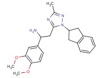 2-[1-(2,3-dihydro-1H-inden-2-yl)-3-methyl-1H-1,2,4-triazol-5-yl]-1-(3,4-dimethoxyphenyl)ethanamine