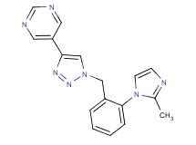 5-{1-[2-(2-methyl-1H-imidazol-1-yl)benzyl]-1H-1,2,3-triazol-4-yl}pyrimidine