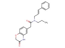 2-(3-oxo-3,4-dihydro-2H-1,4-benzoxazin-6-yl)-N-[(2E)-3-phenylprop-2-en-1-yl]-N-propylacetamide