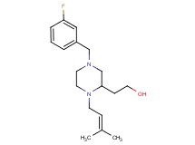 2-[4-(3-fluorobenzyl)-1-(3-methyl-2-buten-1-yl)-2-piperazinyl]ethanol