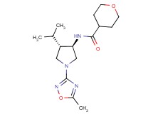 N-[(3R*,4S*)-4-isopropyl-1-(5-methyl-1,2,4-oxadiazol-3-yl)-3-pyrrolidinyl]tetrahydro-2H-pyran-4-carboxamide