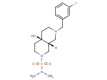 (4aR*,8aR*)-7-(3-fluorobenzyl)-4a-hydroxy-N,N-dimethyloctahydro-2,7-naphthyridine-2(1H)-sulfonamide