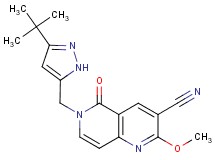 6-[(3-tert-butyl-1H-pyrazol-5-yl)methyl]-2-methoxy-5-oxo-5,6-dihydro-1,6-naphthyridine-3-carbonitrile