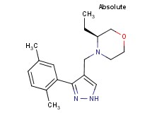 (3S)-4-{[3-(2,5-dimethylphenyl)-1H-pyrazol-4-yl]methyl}-3-ethylmorpholine