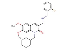 1-(cyclohexylmethyl)-3-{[(2-fluorobenzyl)amino]methyl}-6,7-dimethoxy-2(1H)-quinolinone