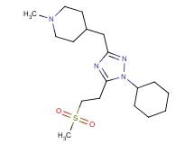 4-({1-cyclohexyl-5-[2-(methylsulfonyl)ethyl]-1H-1,2,4-triazol-3-yl}methyl)-1-methylpiperidine