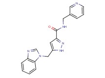 5-(1H-benzimidazol-1-ylmethyl)-N-(pyridin-3-ylmethyl)-1H-pyrazole-3-carboxamide