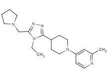4-{4-[4-ethyl-5-(pyrrolidin-1-ylmethyl)-4H-1,2,4-triazol-3-yl]piperidin-1-yl}-2-methylpyridine
