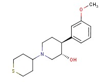 (3S*,4S*)-4-(3-methoxyphenyl)-1-(tetrahydro-2H-thiopyran-4-yl)piperidin-3-ol