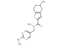 N,5-dimethyl-N-{[2-(methylamino)-5-pyrimidinyl]methyl}-4,5,6,7-tetrahydro-1-benzothiophene-2-carboxamide