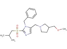 1-benzyl-2-(isobutylsulfonyl)-5-{[3-(methoxymethyl)-1-pyrrolidinyl]methyl}-1H-imidazole