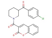 3-{[3-(4-chlorobenzoyl)-1-piperidinyl]carbonyl}-2H-chromen-2-one