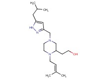 2-[4-[(5-isobutyl-1H-pyrazol-3-yl)methyl]-1-(3-methyl-2-buten-1-yl)-2-piperazinyl]ethanol