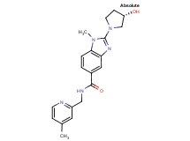 2-[(3S)-3-hydroxy-1-pyrrolidinyl]-1-methyl-N-[(4-methyl-2-pyridinyl)methyl]-1H-benzimidazole-5-carboxamide