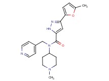 3-(5-methyl-2-furyl)-N-(1-methylpiperidin-4-yl)-N-(pyridin-4-ylmethyl)-1H-pyrazole-5-carboxamide