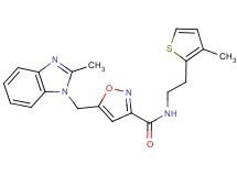 5-[(2-methyl-1H-benzimidazol-1-yl)methyl]-N-[2-(3-methyl-2-thienyl)ethyl]isoxazole-3-carboxamide