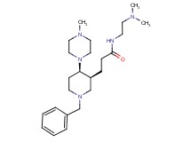 3-[(3S*,4R*)-1-benzyl-4-(4-methyl-1-piperazinyl)-3-piperidinyl]-N-[2-(dimethylamino)ethyl]propanamide