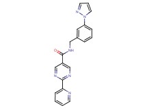 N-[3-(1H-pyrazol-1-yl)benzyl]-2-pyridin-2-ylpyrimidine-5-carboxamide