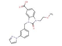 1-(2-methoxyethyl)-2-oxo-3-[3-(1H-pyrazol-1-yl)benzyl]-2,3-dihydro-1H-benzimidazole-5-carboxylic acid