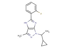 1-(1-cyclopropylethyl)-5-(2-fluorophenyl)-3-methyl-1,4-dihydroimidazo[4,5-c]pyrazole