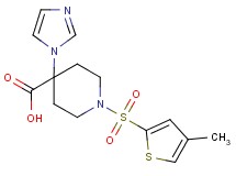 4-(1H-imidazol-1-yl)-1-[(4-methyl-2-thienyl)sulfonyl]piperidine-4-carboxylic acid