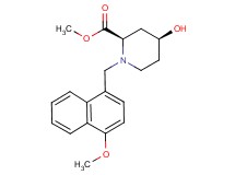 methyl (2R*,4S*)-4-hydroxy-1-[(4-methoxy-1-naphthyl)methyl]piperidine-2-carboxylate