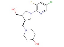 1-{[(3R*,4R*)-1-(5-chloro-3-fluoropyridin-2-yl)-4-(hydroxymethyl)pyrrolidin-3-yl]methyl}piperidin-4-ol