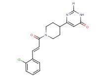 6-{1-[(2E)-3-(2-chlorophenyl)prop-2-enoyl]piperidin-4-yl}pyrimidin-4(3H)-one