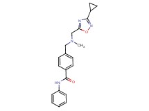 4-{[[(3-cyclopropyl-1,2,4-oxadiazol-5-yl)methyl](methyl)amino]methyl}-N-phenylbenzamide