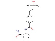 N-[(1S*,2R*)-2-(aminocarbonyl)cyclopentyl]-4-(3-hydroxy-3-methylbutyl)benzamide