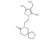 7-[2-(4-ethyl-3,5-dimethyl-1H-pyrazol-1-yl)ethyl]-2-oxa-7-azaspiro[4.5]decan-8-one