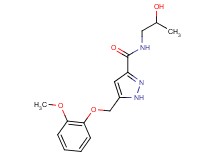 N-(2-hydroxypropyl)-5-[(2-methoxyphenoxy)methyl]-1H-pyrazole-3-carboxamide