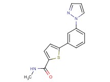 N-methyl-5-[3-(1H-pyrazol-1-yl)phenyl]thiophene-2-carboxamide