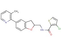 3-chloro-N-{[5-(3-methyl-2-pyridinyl)-2,3-dihydro-1-benzofuran-2-yl]methyl}-2-thiophenecarboxamide