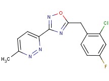 3-[5-(2-chloro-4-fluorobenzyl)-1,2,4-oxadiazol-3-yl]-6-methylpyridazine