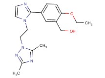 (5-{1-[2-(3,5-dimethyl-1H-1,2,4-triazol-1-yl)ethyl]-1H-imidazol-2-yl}-2-ethoxyphenyl)methanol