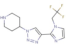 4-{4-[1-(2,2,2-trifluoroethyl)-1H-imidazol-2-yl]-1H-1,2,3-triazol-1-yl}piperidine hydrochloride