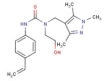 N-(2-hydroxyethyl)-N-[(1,3,5-trimethyl-1H-pyrazol-4-yl)methyl]-N'-(4-vinylphenyl)urea