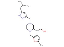 2-{4-[(5-isobutyl-1H-pyrazol-3-yl)methyl]-1-[(5-methyl-2-furyl)methyl]-2-piperazinyl}ethanol