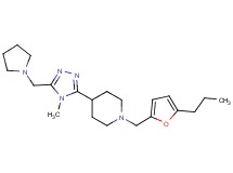 4-[4-methyl-5-(pyrrolidin-1-ylmethyl)-4H-1,2,4-triazol-3-yl]-1-[(5-propyl-2-furyl)methyl]piperidine