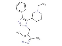3-{1-[(3,5-dimethyl-1H-pyrazol-4-yl)methyl]-4-phenyl-1H-imidazol-5-yl}-1-ethylpiperidine