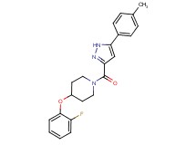 4-(2-fluorophenoxy)-1-{[5-(4-methylphenyl)-1H-pyrazol-3-yl]carbonyl}piperidine