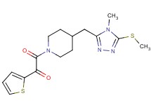 2-(4-{[4-methyl-5-(methylthio)-4H-1,2,4-triazol-3-yl]methyl}piperidin-1-yl)-2-oxo-1-(2-thienyl)ethanone