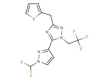 5-[1-(difluoromethyl)-1H-pyrazol-3-yl]-3-(2-thienylmethyl)-1-(2,2,2-trifluoroethyl)-1H-1,2,4-triazole