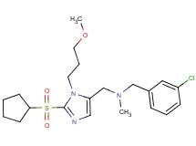 (3-chlorobenzyl){[2-(cyclopentylsulfonyl)-1-(3-methoxypropyl)-1H-imidazol-5-yl]methyl}methylamine