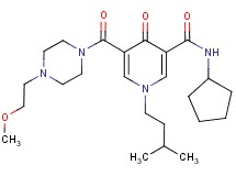 N-cyclopentyl-5-{[4-(2-methoxyethyl)-1-piperazinyl]carbonyl}-1-(3-methylbutyl)-4-oxo-1,4-dihydro-3-pyridinecarboxamide