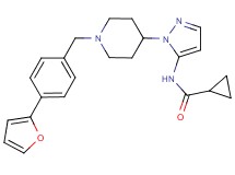 N-(1-{1-[4-(2-furyl)benzyl]-4-piperidinyl}-1H-pyrazol-5-yl)cyclopropanecarboxamide