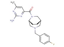 4-{[(1S*,5R*)-3-(4-fluorobenzyl)-3,6-diazabicyclo[3.2.2]non-6-yl]carbonyl}-6-methyl-2-pyrimidinamine
