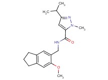 3-isopropyl-N-[(6-methoxy-2,3-dihydro-1H-inden-5-yl)methyl]-1-methyl-1H-pyrazole-5-carboxamide